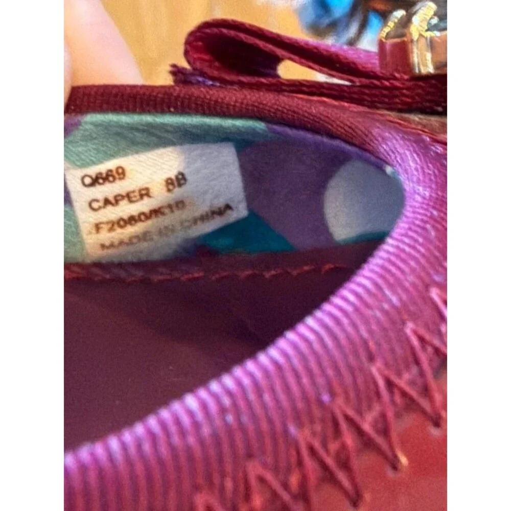 Coach Poppy Caper Violet Patent Leather ballet flats Shoes Sz 8